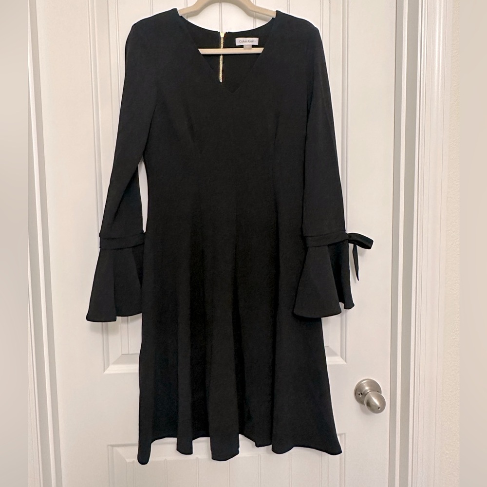 Black Long Sleeved Calvin Klein Dress- Size 6